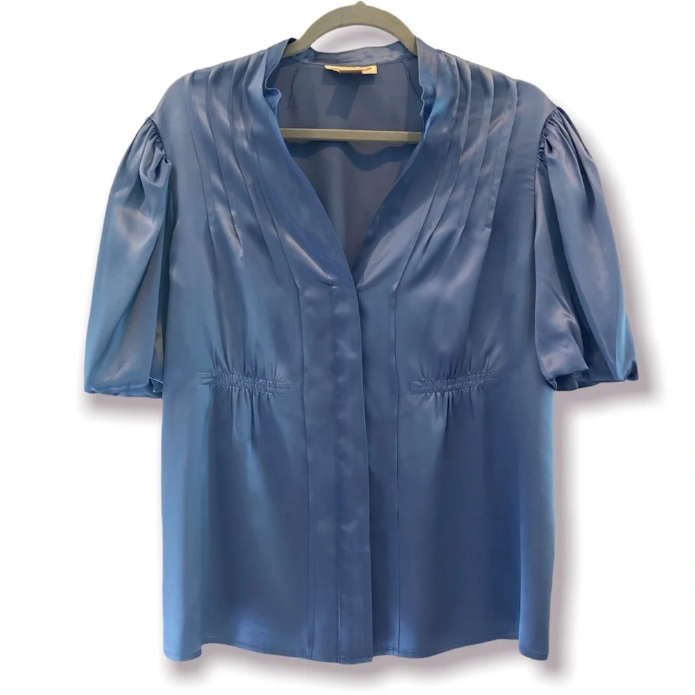 VINTAGE 90’s Patrick Christopher Silk Puff Sleeve Blouse Size 12